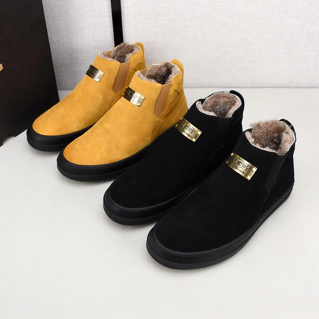 PP520🛜🛜🛜【ugg】The upper is made of waterproof nubuck, real wool lining, and non-slip rubber sole. Warm and comfortable, a must-have in winter! Men's size 38-44 (custom-made size 45 is non-refundable).